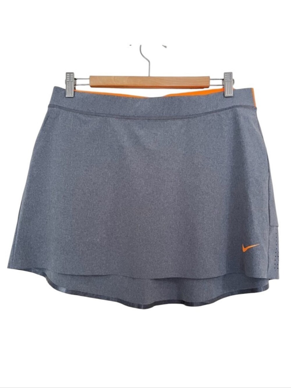 Nike Golf Dri-Fit Skirt | Grey With Neon Orange Trim - Size M